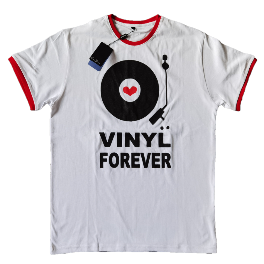 Бяла Тениска Vinyl Forever