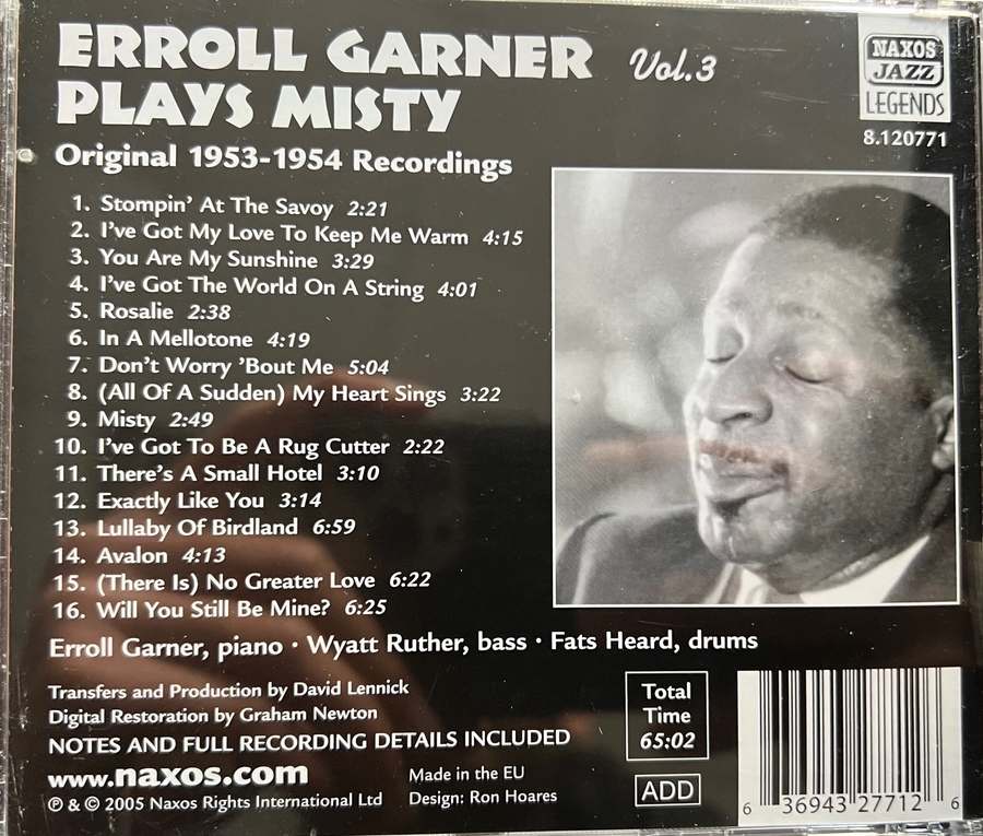 Erroll　–　Misty　Garner　Plays　1953-1954　Original　Recordings
