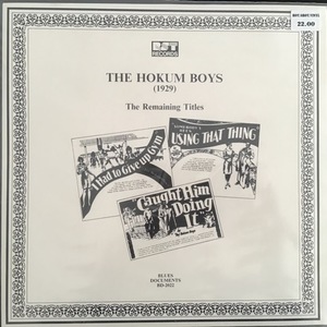 The Hokum Boys ‎– (1929) The Remaining Titles
