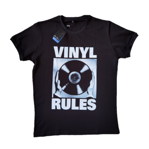 Черна Тениска Vinyl Rules