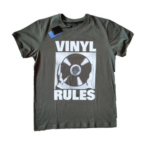 Тъмно Зелена Тениска Vinyl Rules