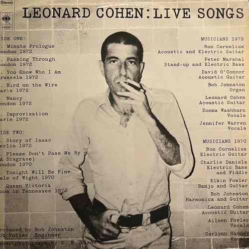 Leonard Cohen ‎– Live Songs