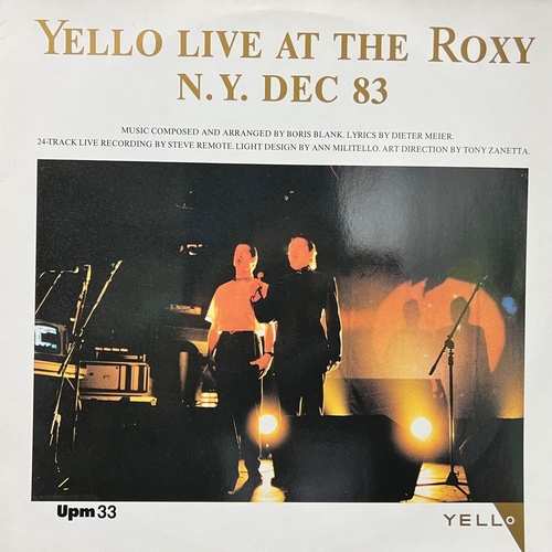 Yello ‎– Live At The Roxy N.Y. Dec 83